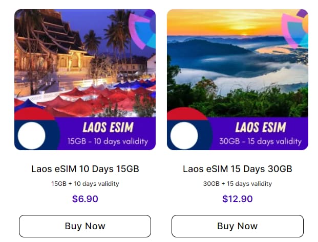 Laosesim - provider prepaid Unitel Laos eSIM
