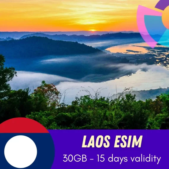 Laos eSIM 15 days 30GB